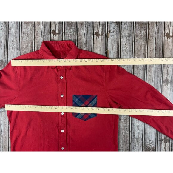 RAG & BONE tailored workwear Shirt size M color Red NWOT - Picture 3 of 7